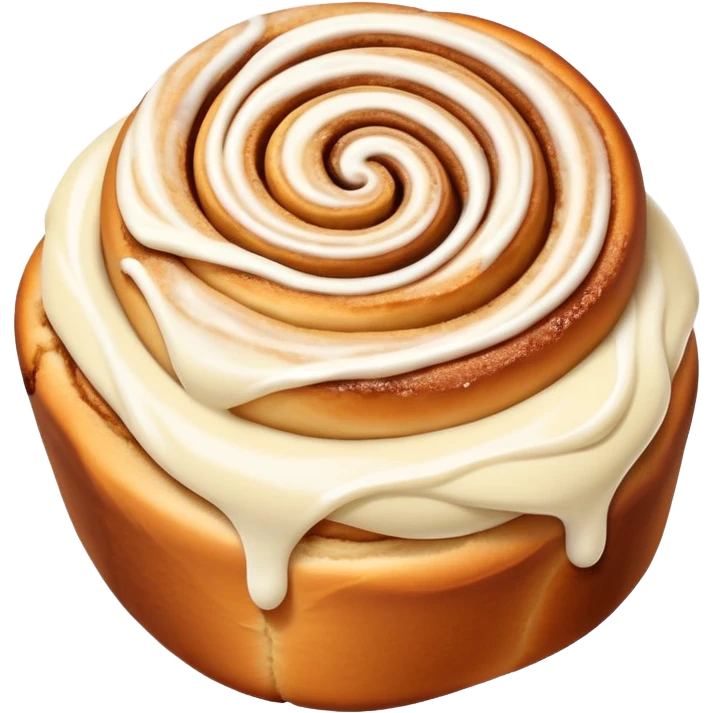 Cinnamon roll with cream emoji