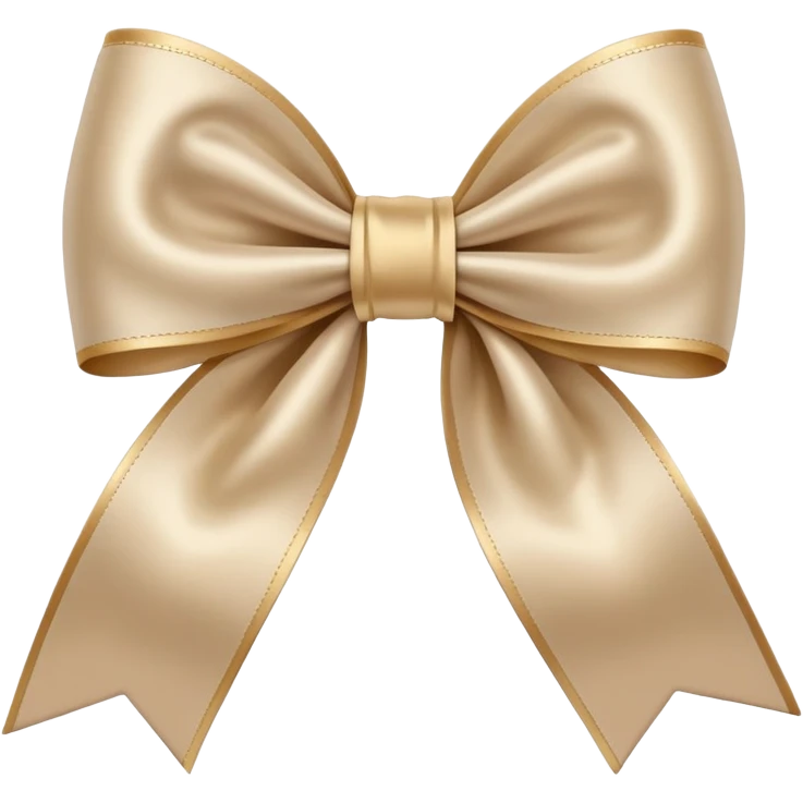 Beige bow emoji