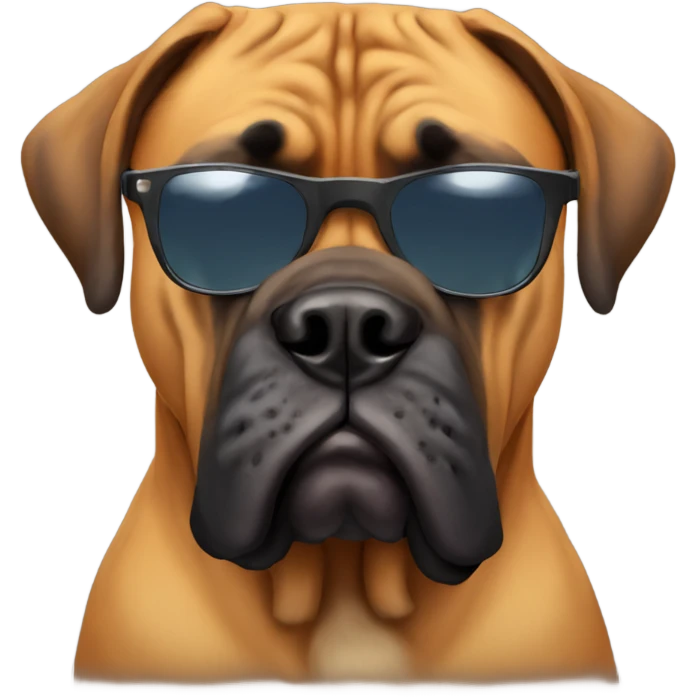 Bullmastiff wearing sunglasses  emoji