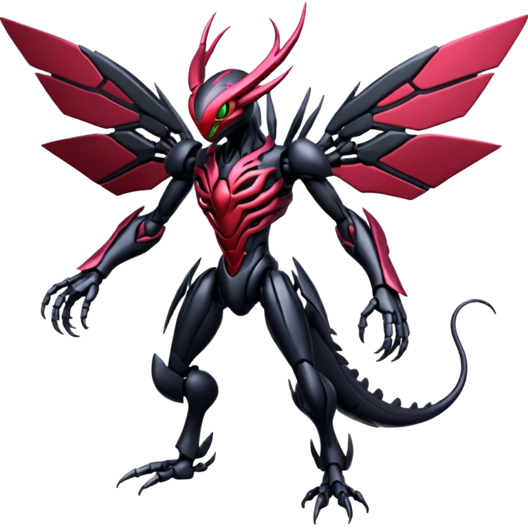 Venom-Cyberbug-Genesect-Vikavolt-Darkrai-Scizor-fusion, full body emoji