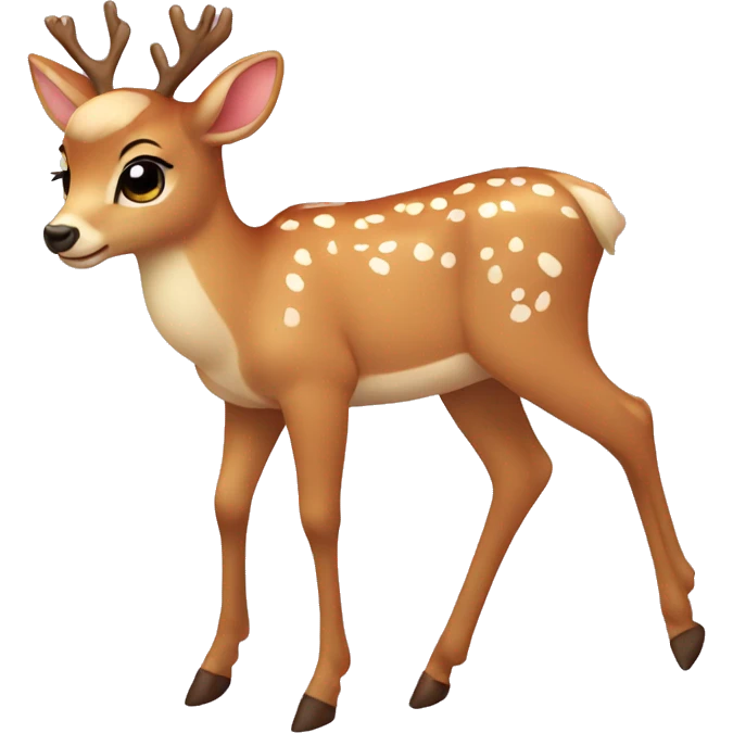 Cute deer with bows  emoji