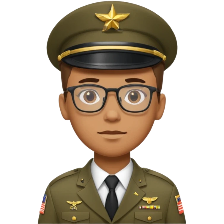 USA army boy with glasses emoji
