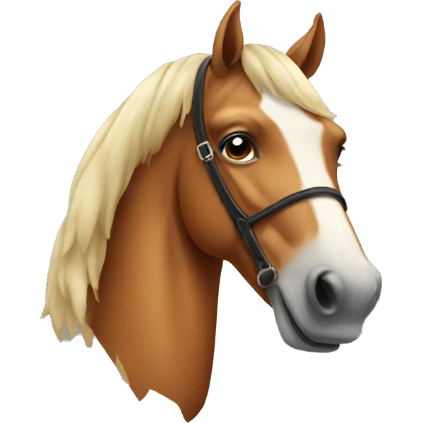 horse with mustache  emoji