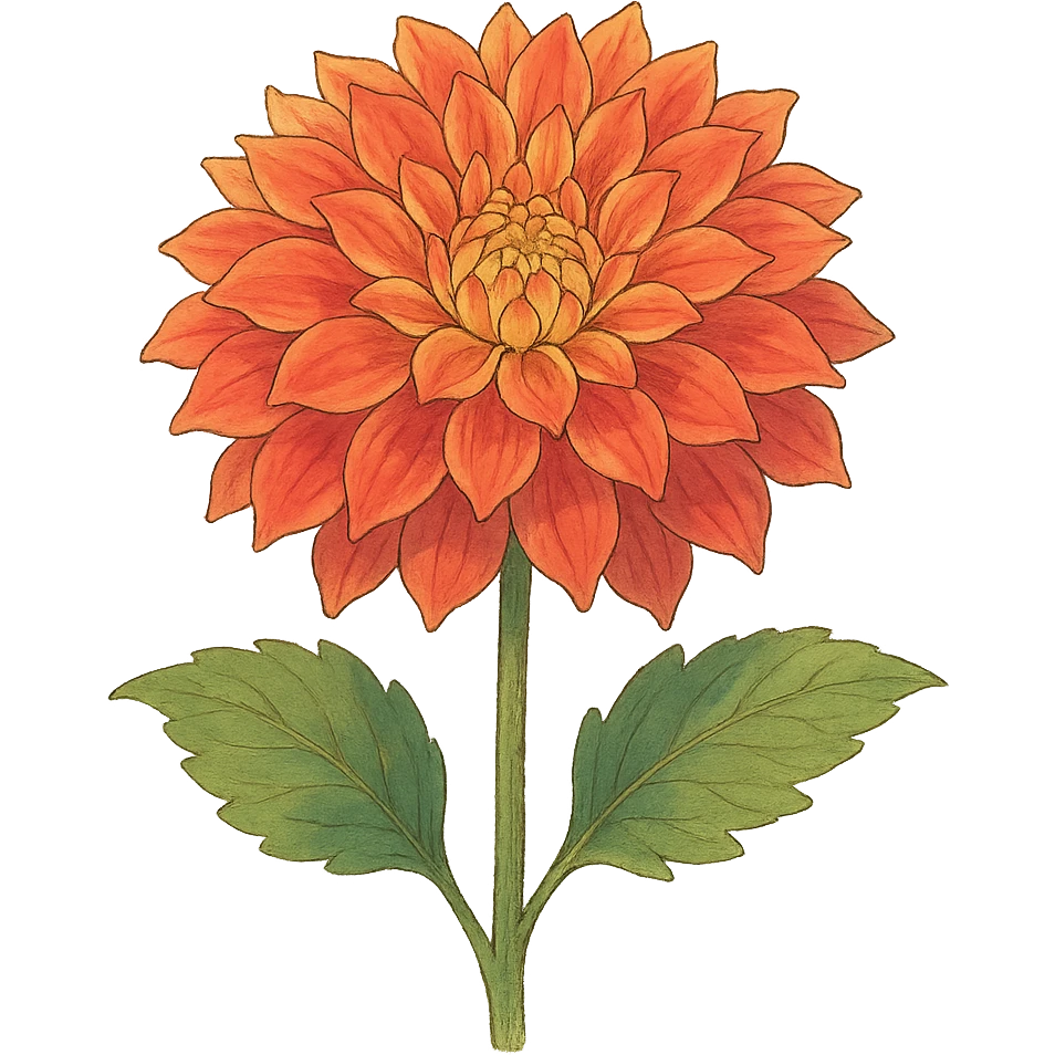 ghibli style dahlia flower emoji