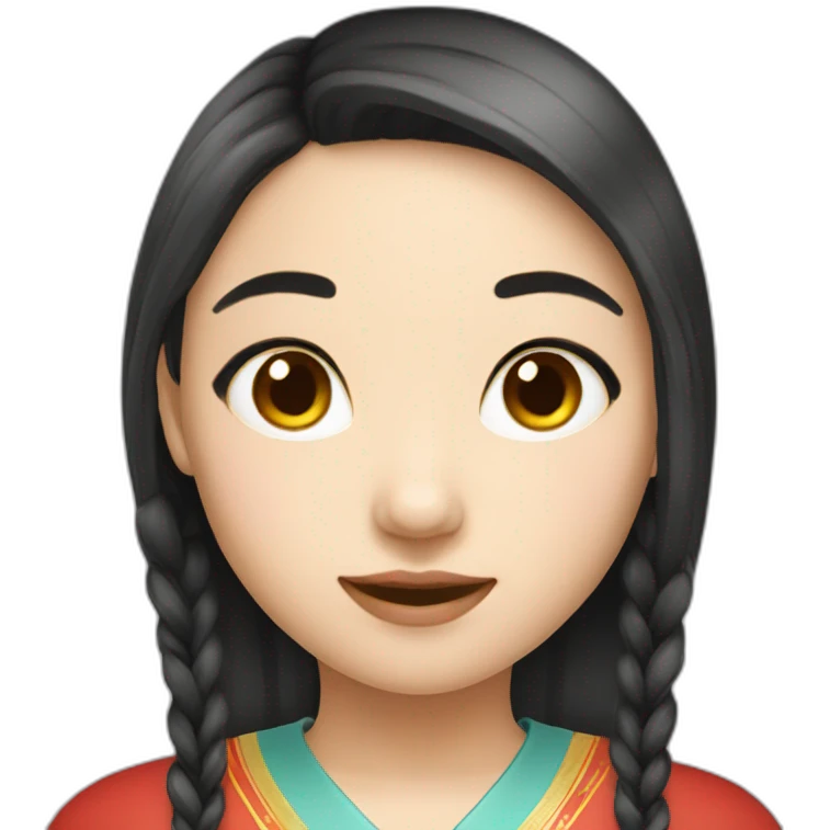 lovely Chinese girl emoji
