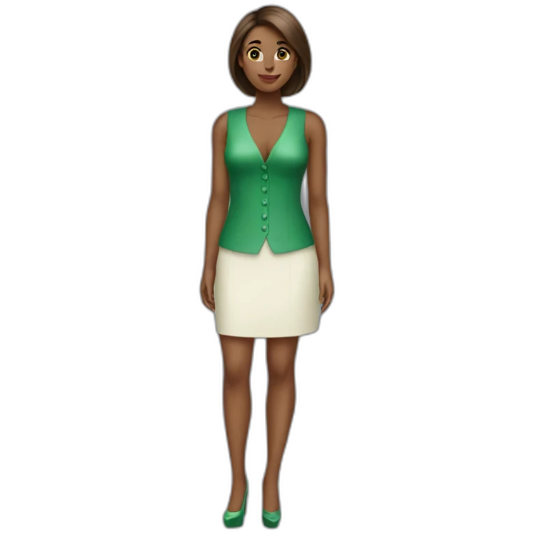 posh-well-fed-girl-green full body emoji