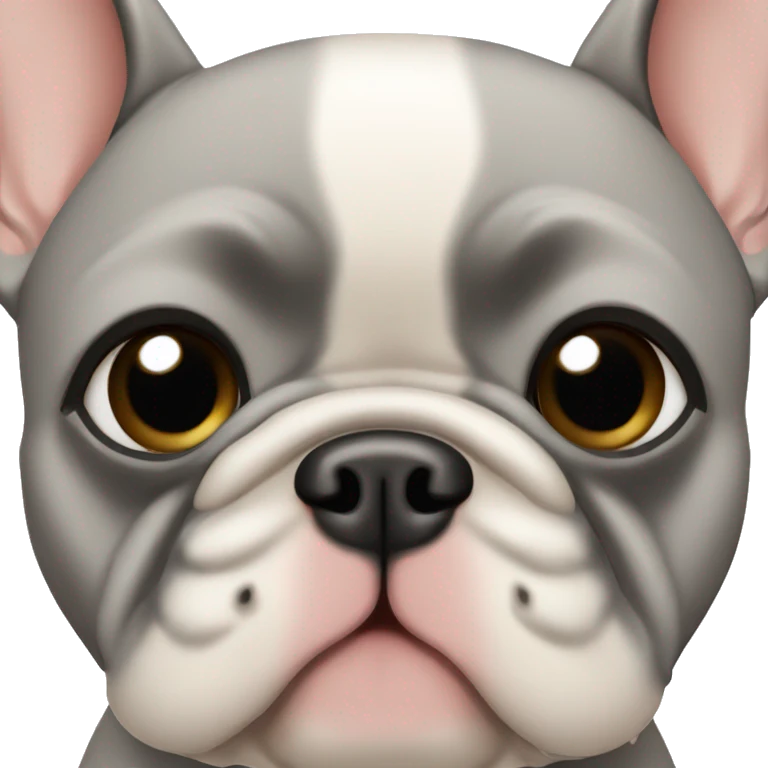  Grey tan  French bulldog with blue eyes  emoji