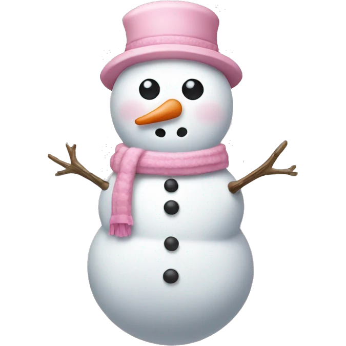 Light pink snowman  emoji