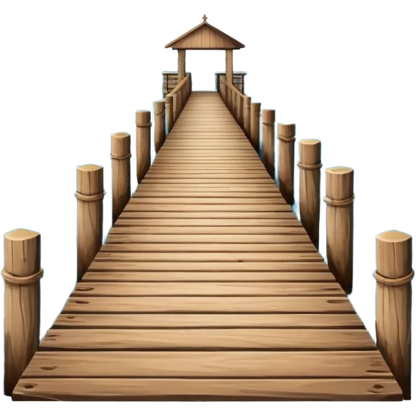 Pier on ocean emoji
