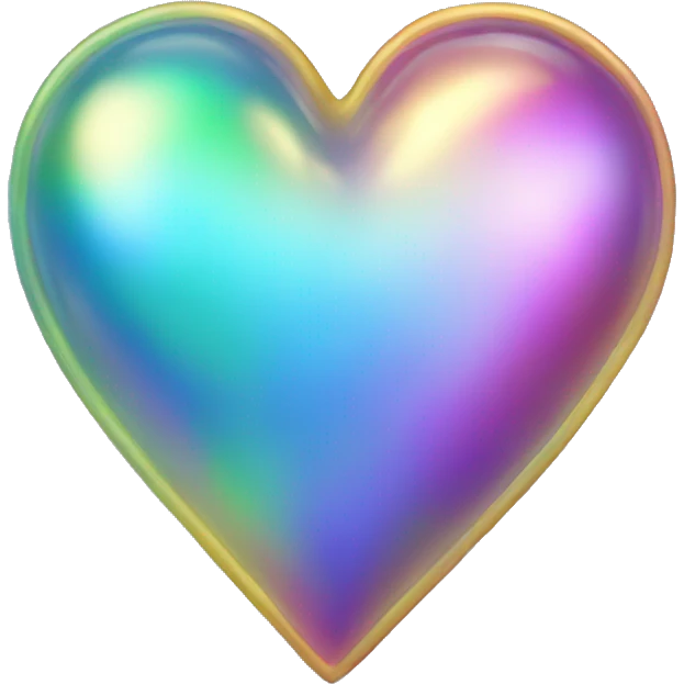 Iridescent heart emoji