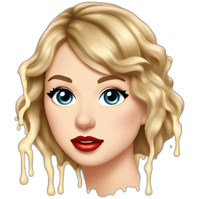 taylor-swift-selfie-milk-on-face-dripping emoji