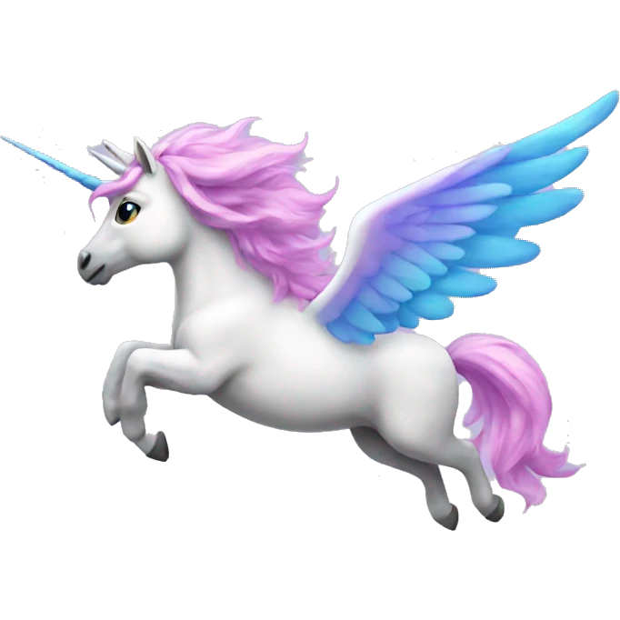 Unicorn flying emoji