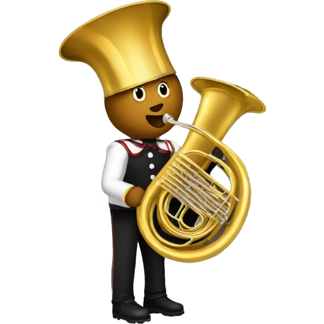 Tuba player in a marching band emoji