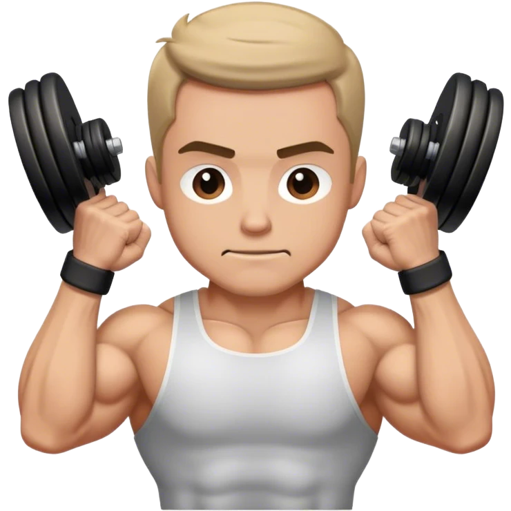 man weighted wrist curl emoji
