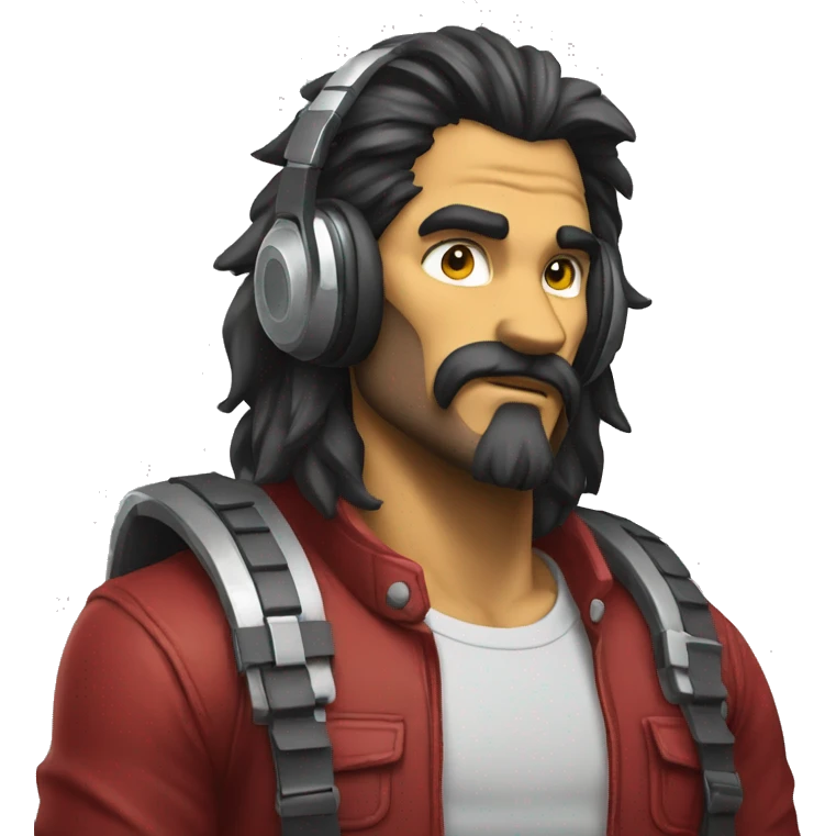 lobo con audifonos emoji