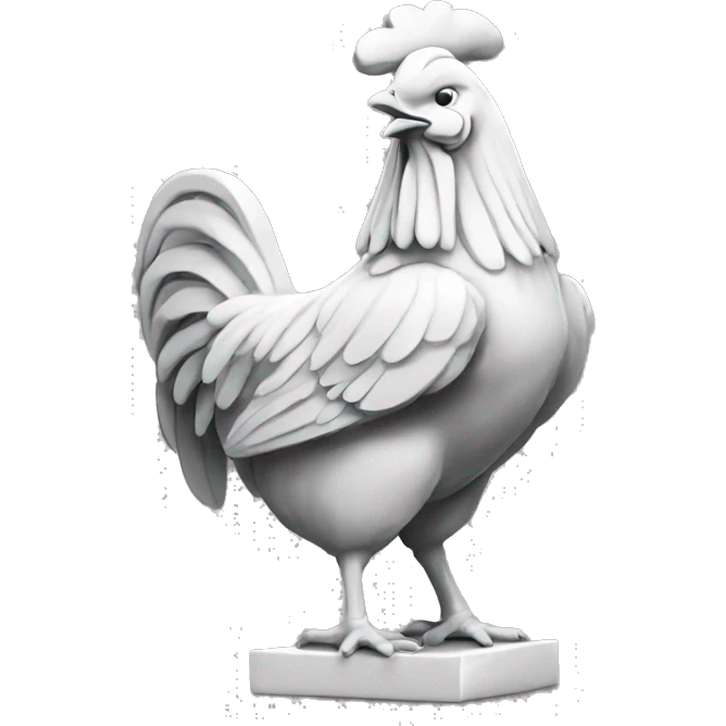 antient greek statue of chicken emoji