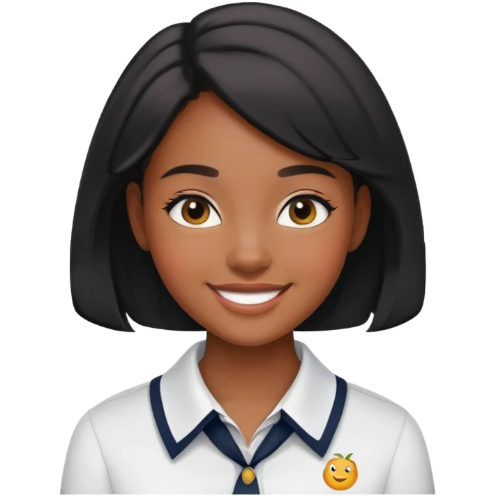 Black preppy girl emoji