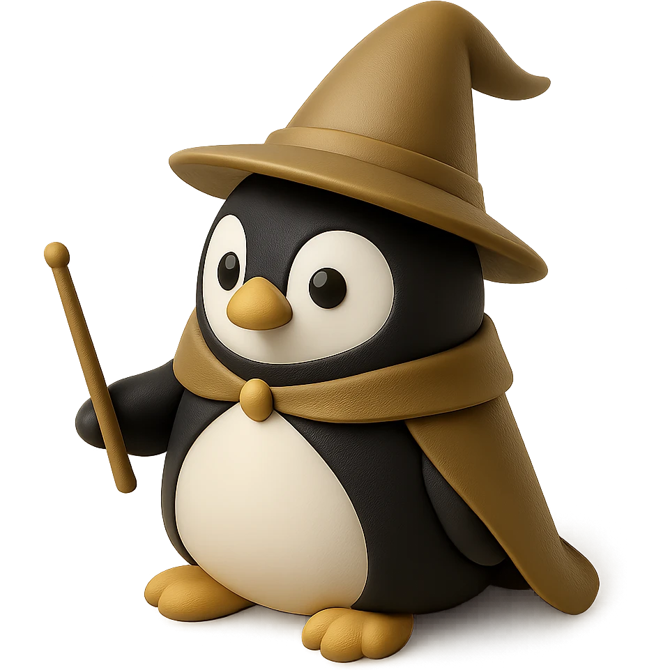 penguin wizard emoji