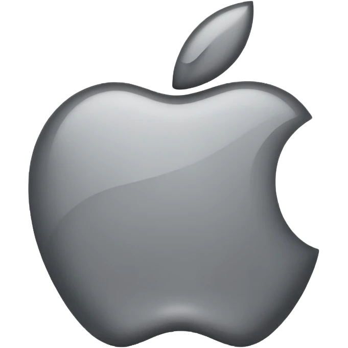 A grey apple logo emoji