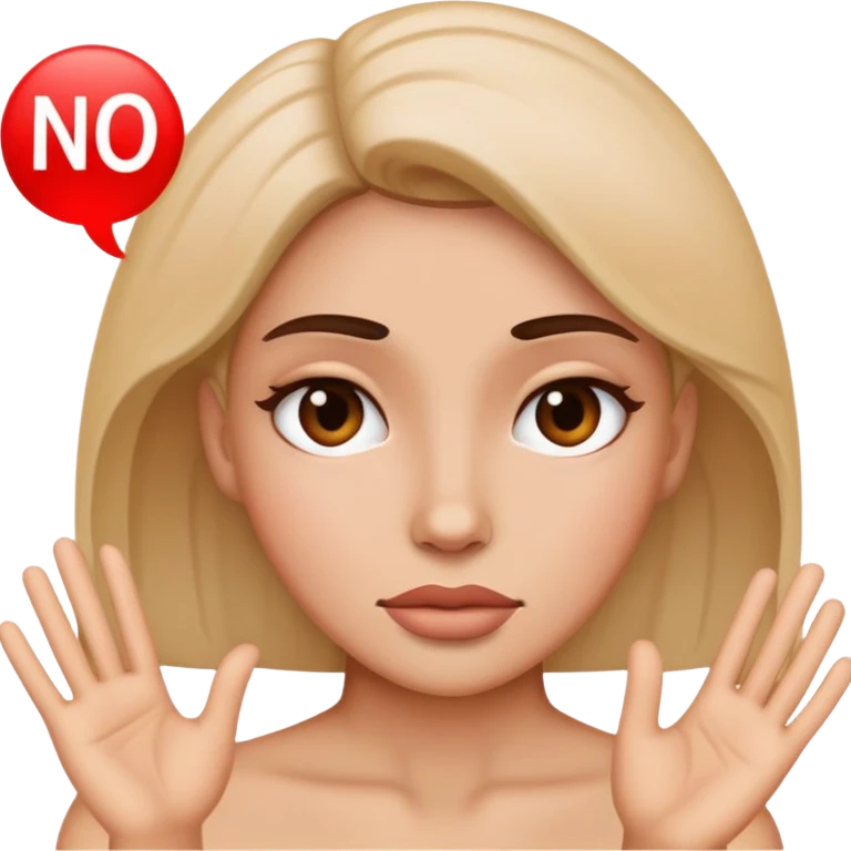 Woman saying no emoji
