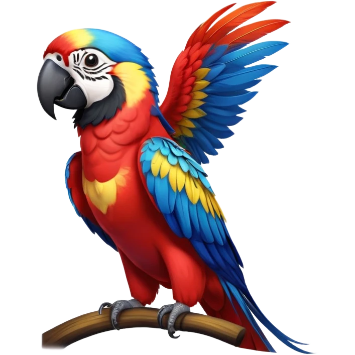 cinematic-macaw-realistic-full-body-standing-emoji,-vibrant-feathers-glowing-with-rich-reds,-blues,-and-yellows,-head-tilted-dramatically,-curved-black-beak-gleaming,-piercing-dark-eyes-exuding-confidence,-simplified-yet-realistic-focused-features,-highly-detailed,-glowing-with-an-almost-sarcastic-glow

 emoji