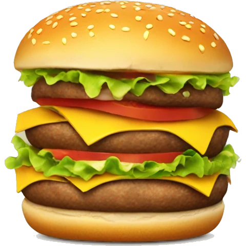 yummy hamburger  emoji