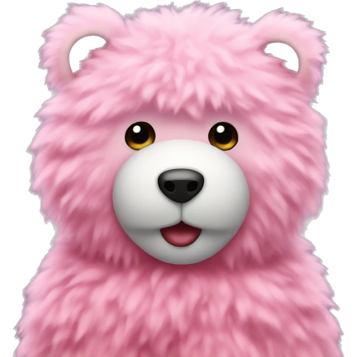 Pink fluffy teddy  emoji