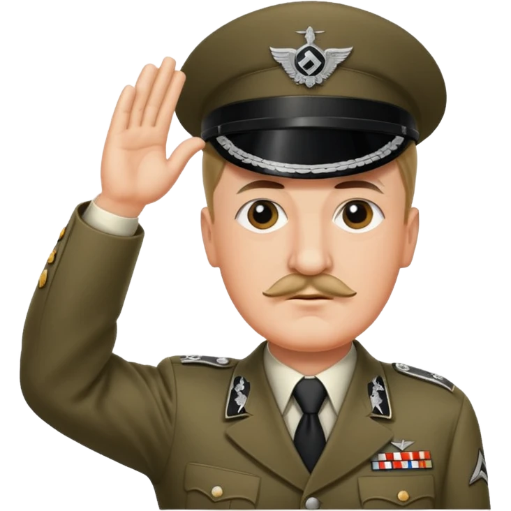 Hitler saluting emoji