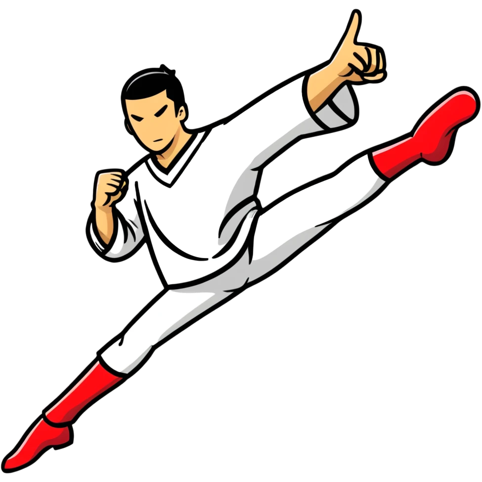 person doing a high kick emoji