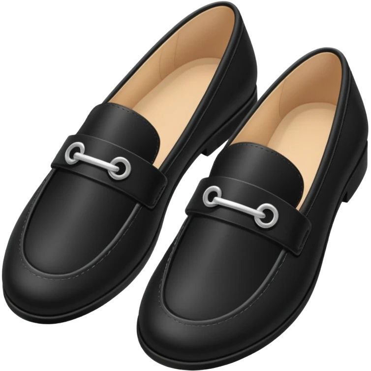 plain isolated black flat shoes emoji