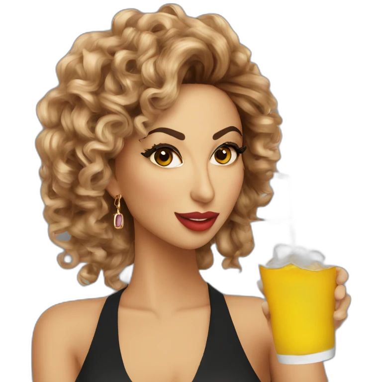 myriam fares drinking emoji