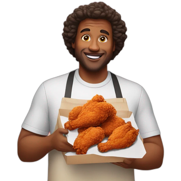 the fried chicken came to life  emoji