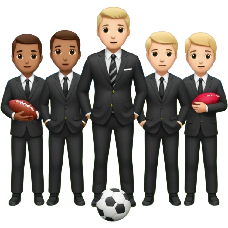 football manager and players emoji