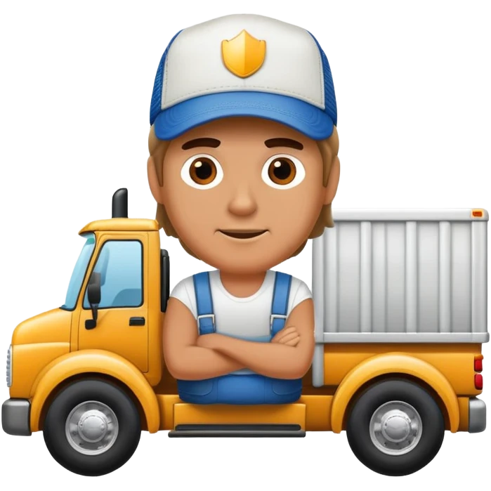 Big bob driving big truck emoji