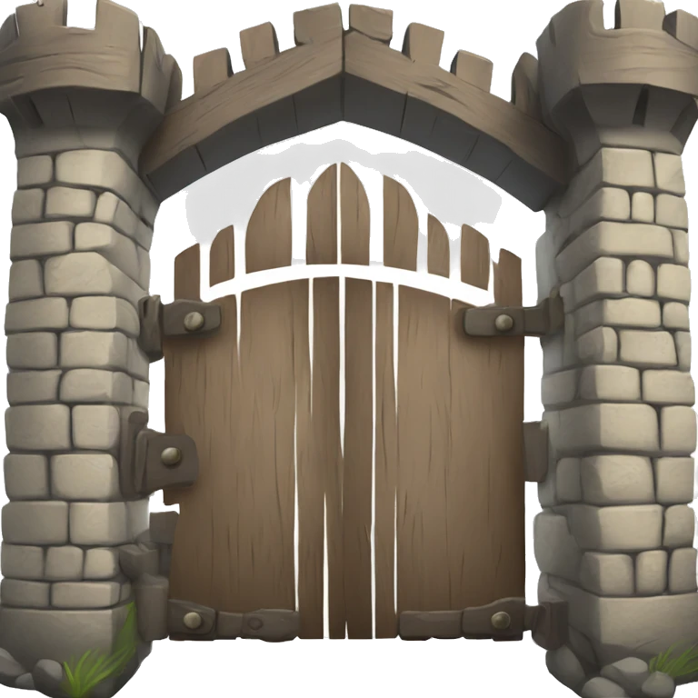 wooden medieval castle gate emoji