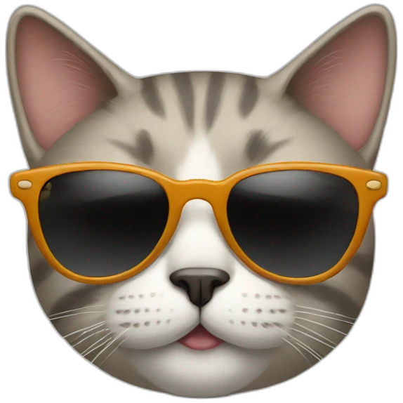 Cat with sunglasses emoji