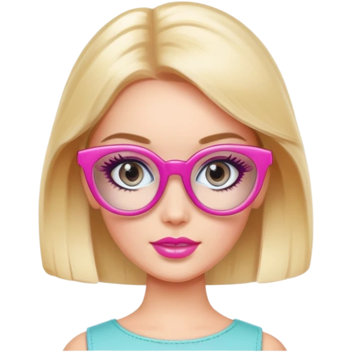 Barbie eye glass style  emoji