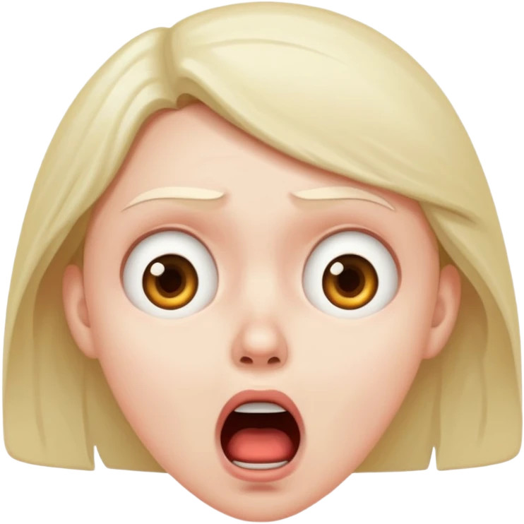 Shocked scared face  emoji