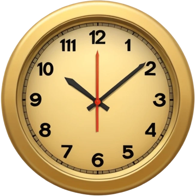 clock with the hands at 7 am emoji