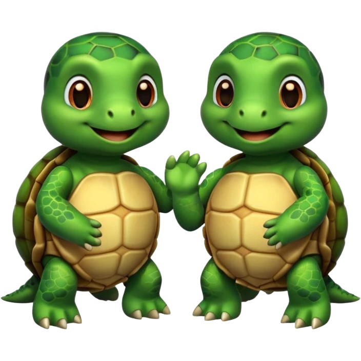 Turtle best friends having a conversation  emoji