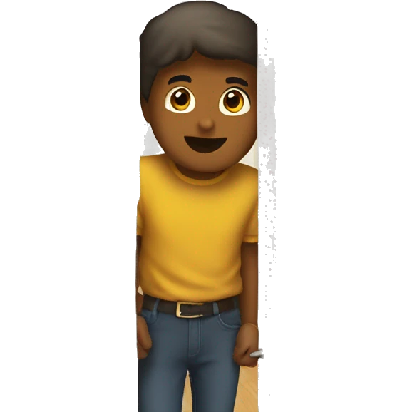 hiding behind a door emoji