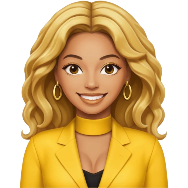 Beyonce with yellow outfit emoji