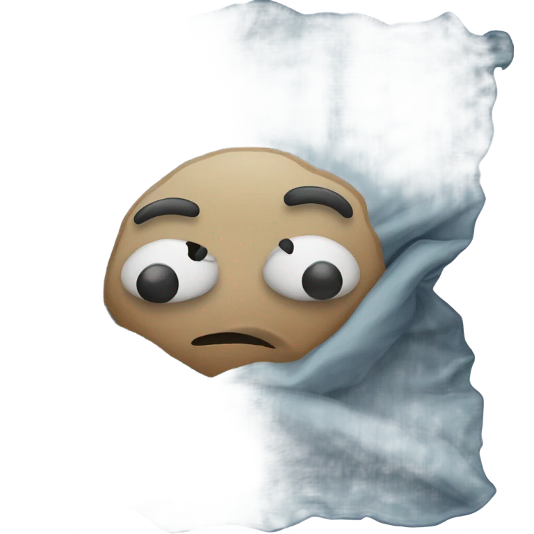 a sad blanket with stains emoji