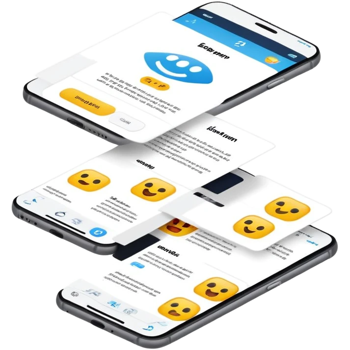single flyer page with a bold header, small image box, and text lines. emoji