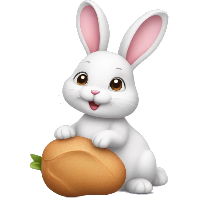 Bunny with peanut  emoji