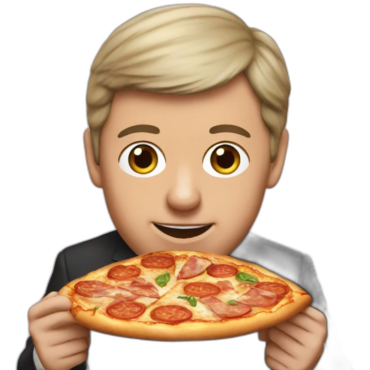 Prince Andrew eating pizza emoji