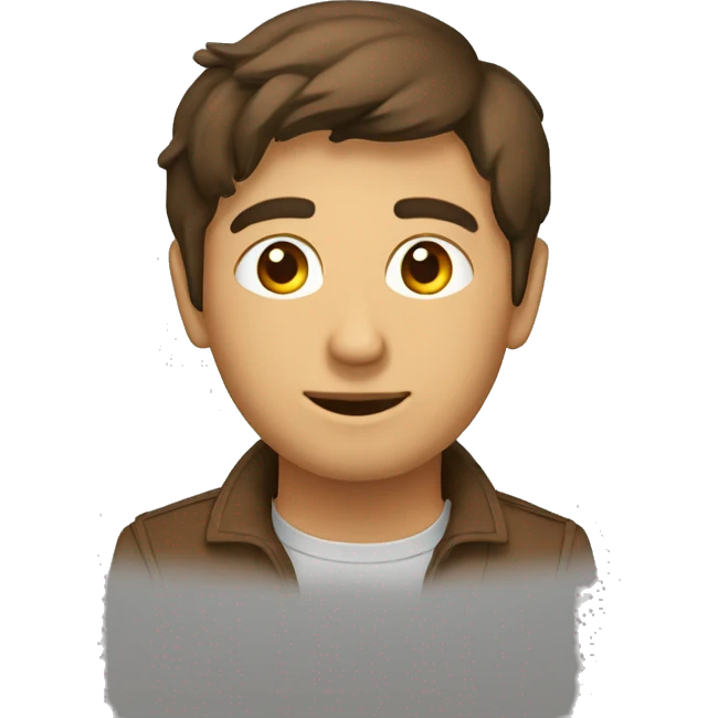 homme trentenaire brun   emoji