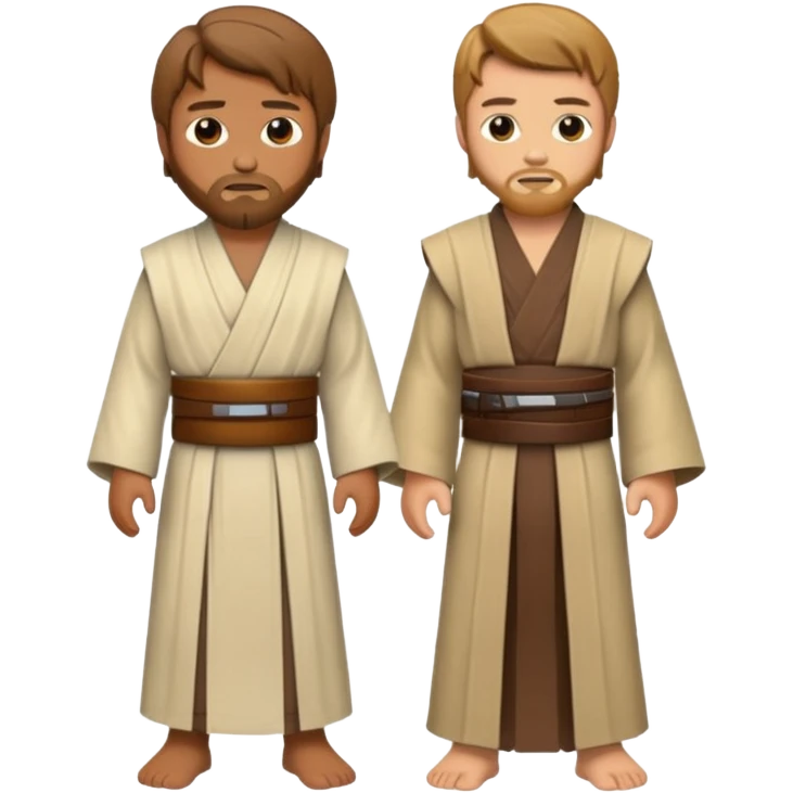 I can't star wars Style Emoji with Obi-Wan that Standing in Front of Anakin And Anakin Is Cut at half  emoji