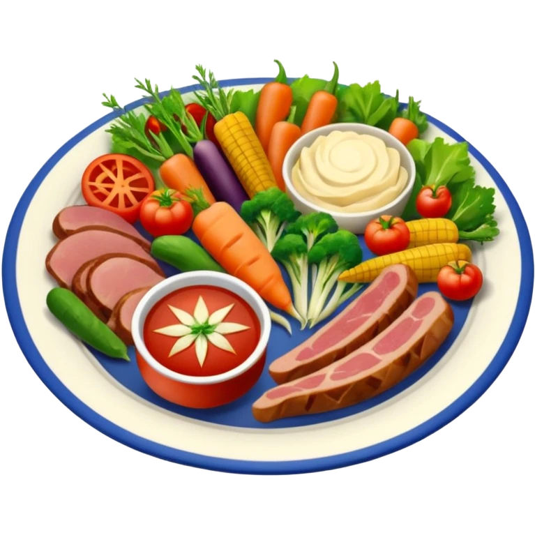 a plate of food emoji