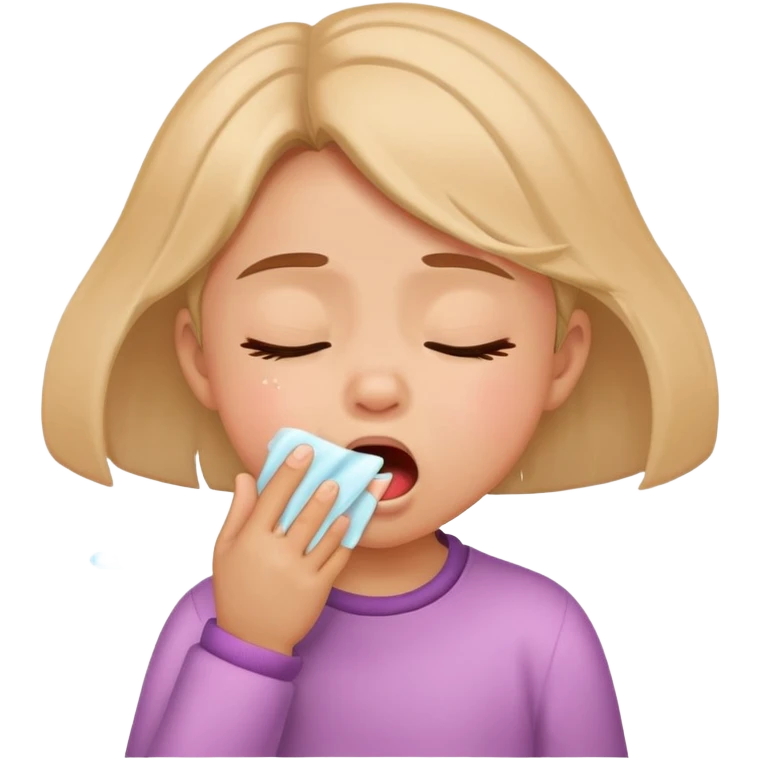 child girl sneezing emoji
